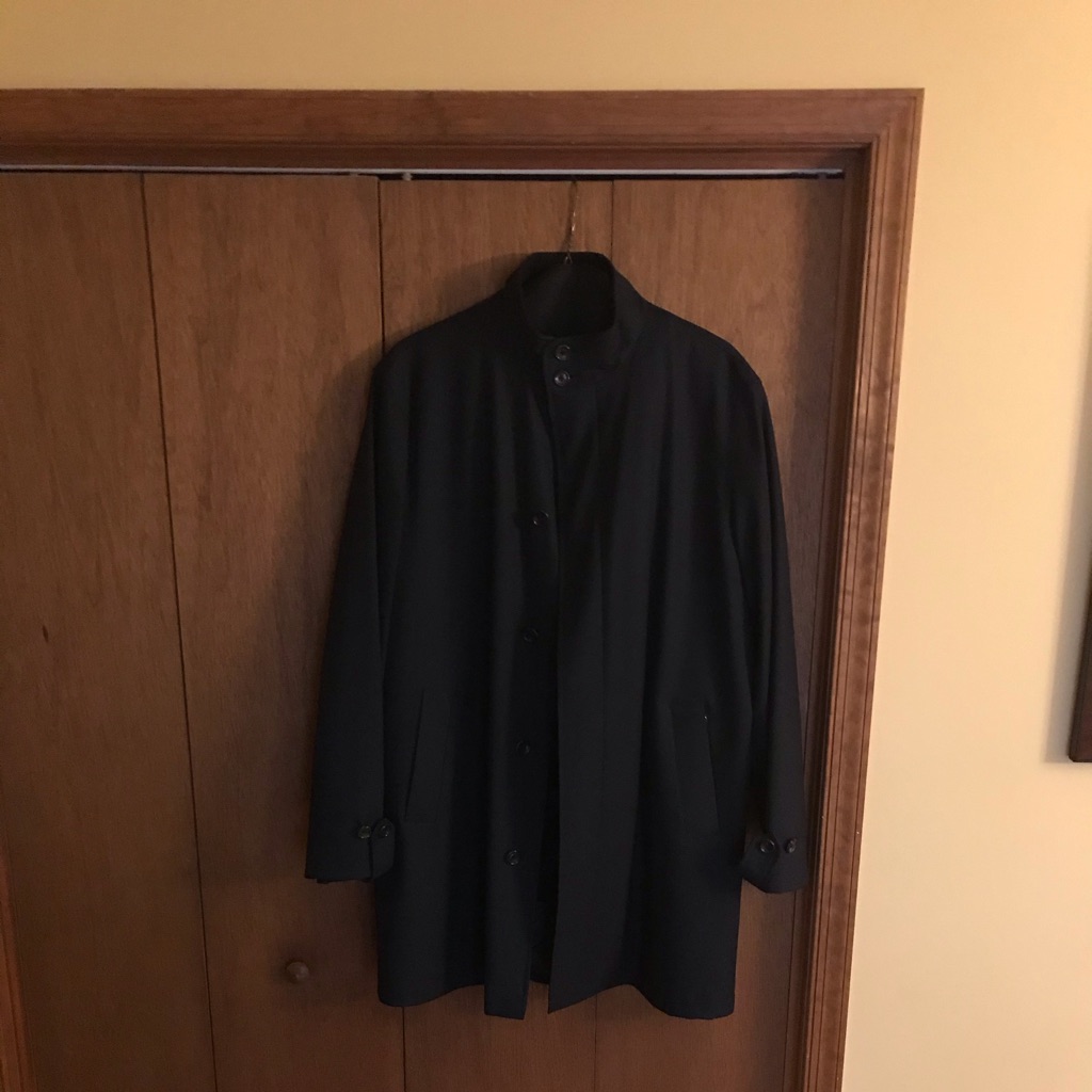 Brooks Brothers Mens 100% Wool Black Coat